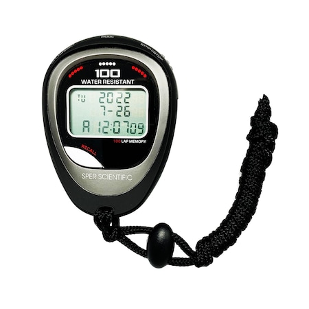 Sper Scientific 100 Memory Water and Shock Resistant Stopwatch 810036A